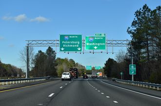 I-95 north at I-295 - Petersburg, VA
