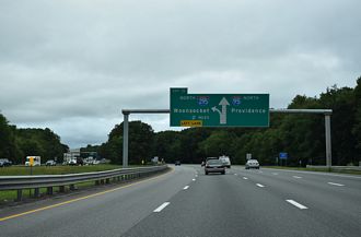 I-95 north at I-295 - Warwick, RI