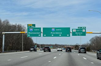 I-95 North at Interstate 295 in Warwick, Rhode Island
