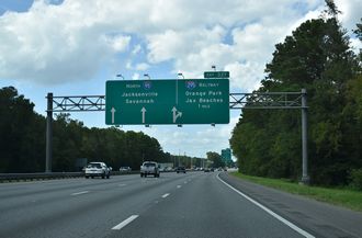 I-95 one mile south of the systems interchange with I-295 at Southside Jacksonville.