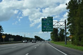 I-95 north to I-295 along the East Beltway leads to the Jacksonville, Florida beach cities.