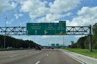 I-95 north at I-295 in Southside Jacksonville, Florida.