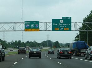 I-95 south at I-295/US 1 - Lawrence Twp, NJ
