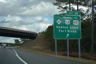 I-95 north at US 13/NC 295 - Eastover