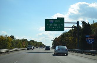 I-95 south at I-295 - Attleboro, MA