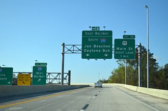 I-95 south at I-295 - Northside, Jacksonville, FL