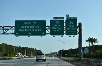 I-95 south at I-295 - Northside, Jacksonville, FL