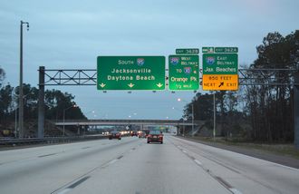 I-95 south at I-295 - Northside, Jacksonville, FL