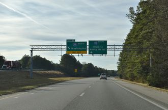 I-95 south at I-295 - Petersburg, VA