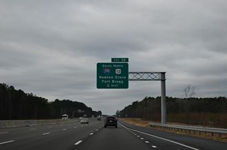 Two miles from I-295/US 13 on I-95 south near Eastover, NC