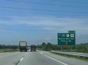 I-95/Maine Tpk south at Route 703 - South Portland