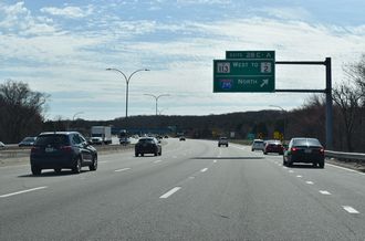 I-95 south at RI 113/I-295 - Warwick
