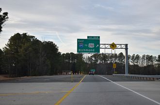 I-295 north at I-64 - Short Pump, VA