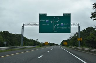 I-295 north at I-95 - Attleboro, MA
