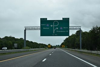I-295 north at I-95 - Attleboro, MA