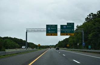 I-295 north at I-95 - Attleboro, MA