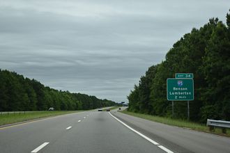 Two miles from I-95 and U.S. 13 on I-295 northbound