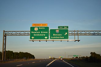 I-295 north at I-95/US 13 - Eastover