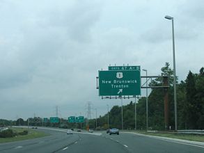 I-295 north at I-95/US 1 - Lawrence Twp, NJ