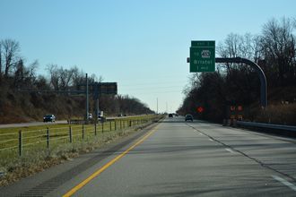 I-295 west one mile from PA 413/I-95 in Middletown Twp, PA.
