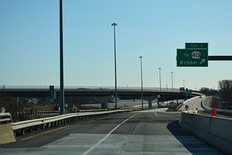 I-295 west spans I-276 (PA Turnpike) at Exit 1.