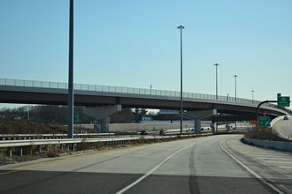 I-295 west at I-95/276 (Pennsylvania Turnpike) in Bristol Twp.