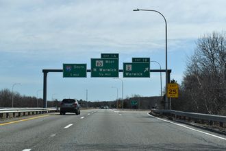 I-295 south at I-95 - Warwick, RI