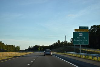 I-295 south at US 401 - Fayetteville, NC