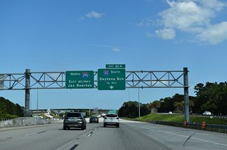 I-295 (West Beltway) south at I-95 south to Daytona Beach, Florida.