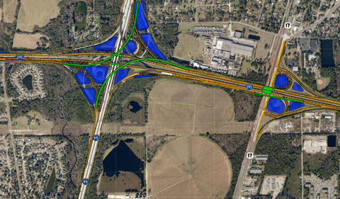 I-95/I-295 North Interchange Reconfiguration project map