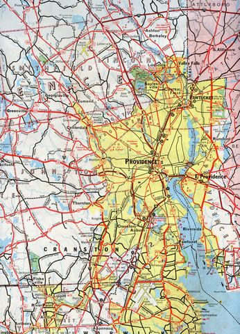 Providence – 1969 Rhode Island Official Highway Map