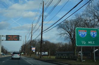 US 1 north at I-95/295 - Lawrence Twp, NJ