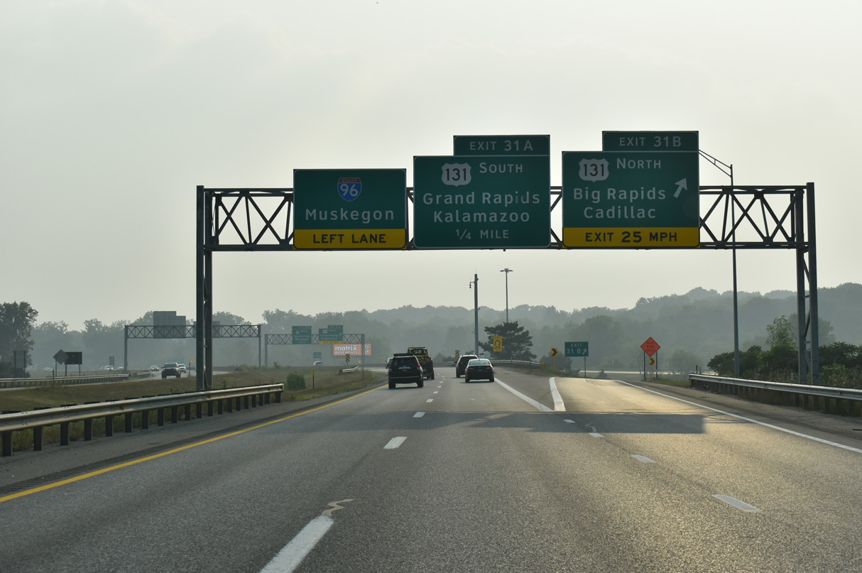 I-96 west at US 131 - Walker, MI