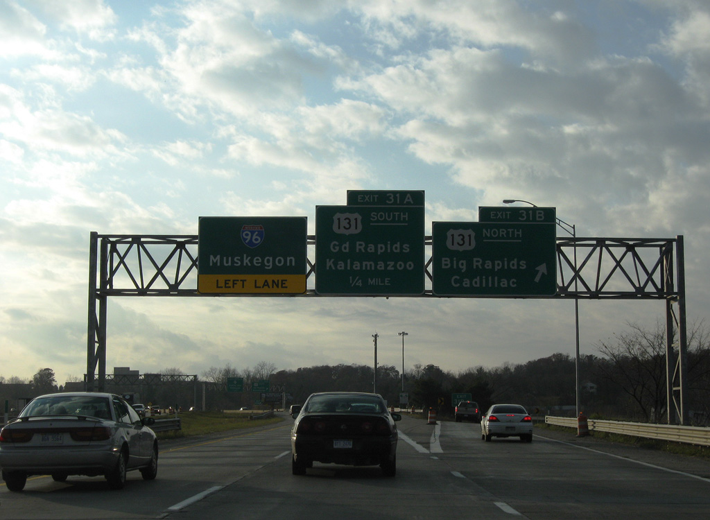 I-96 west at US 131/I-296 in 2009