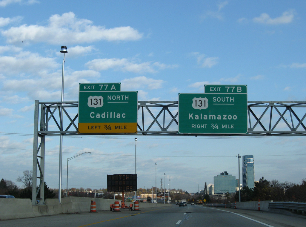 I-196 east at I-296/US 131 in 2009