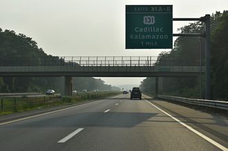 I-96 west at US 131 - Walker, MI