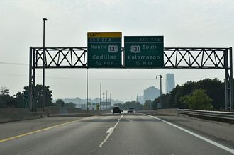 I-196 east at I-296/US 131 - Grand Rapids, MI