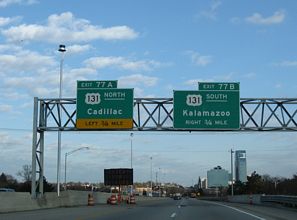 I-196 east at I-296/US 131 in 2009