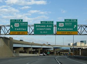 I-196 east at I-296/US 131 - Grand Rapids, MI