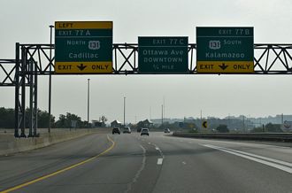 I-196 East at US 131 and I-296 North in Grand Rapids, MI