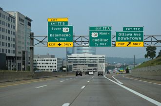 I-196 West a half mile from I-296/US 131 in Grand Rapids, MI