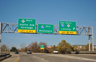 I-296 north at I-96 - Walker, MI