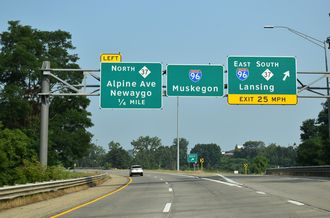 I-296 North at I-96 West to Muskegon and M-37 in Walker, MI