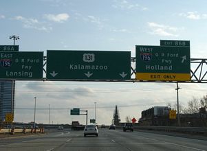 I-296/US 131 south at I-196 - Grand Rapids, MI