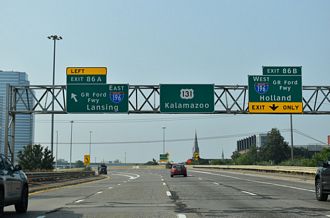 The South End of Interstate 296 in Grand Rapids, MI