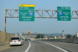 US 131 North 0.75 miles ahead of I-196/296 in Grand Rapids, MI