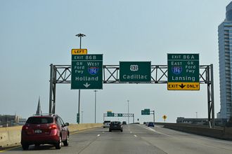 US 131 North at I-196/296 in Grand Rapids, MI