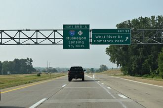 1.5 miles from I-96/296 on US 131 south in Comstock Park, MI