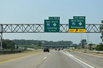 US 131 south at I-96/296 and M-37 in Walker, MI
