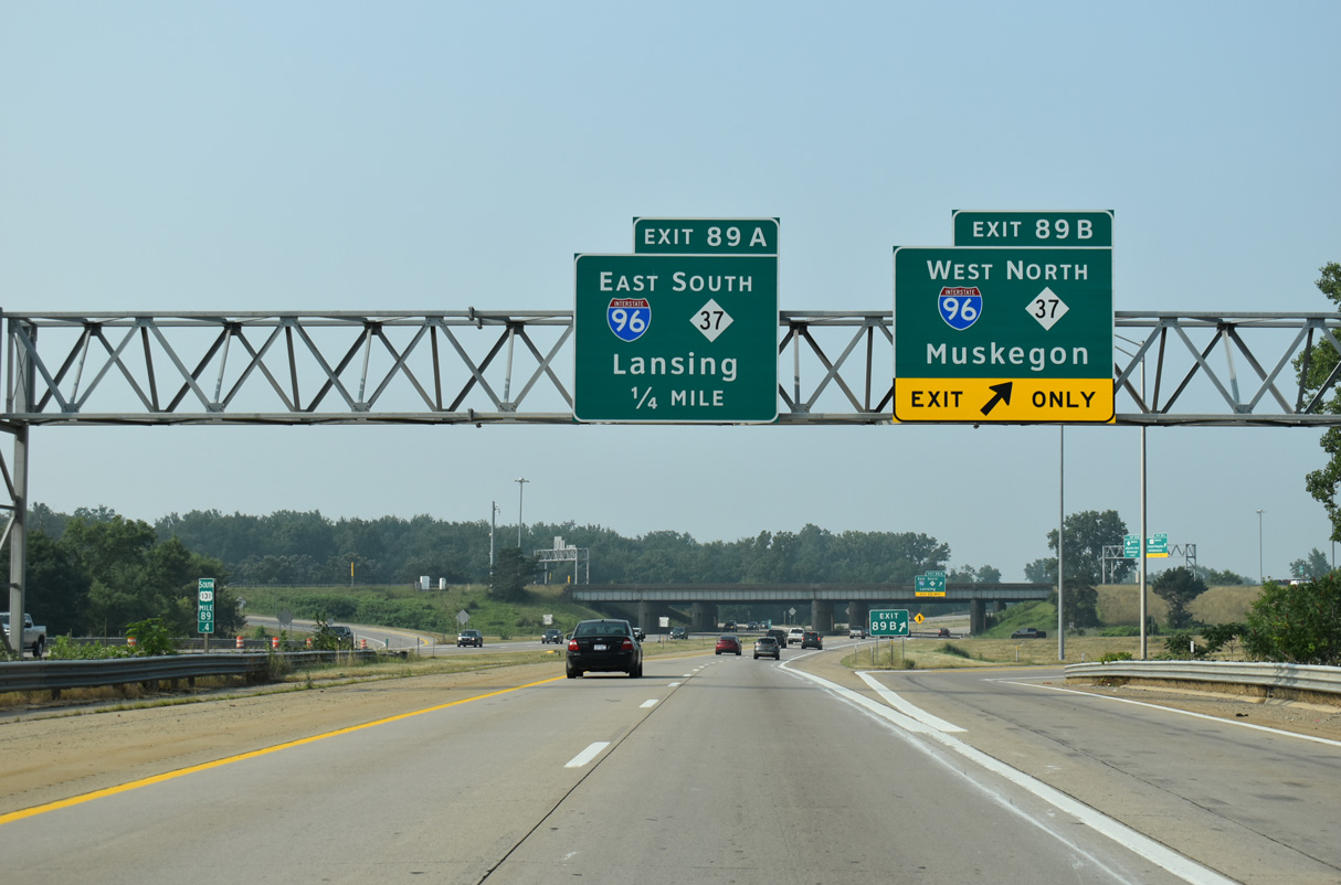 US 131 south at I-96/296 and M-37 in Walker, MI